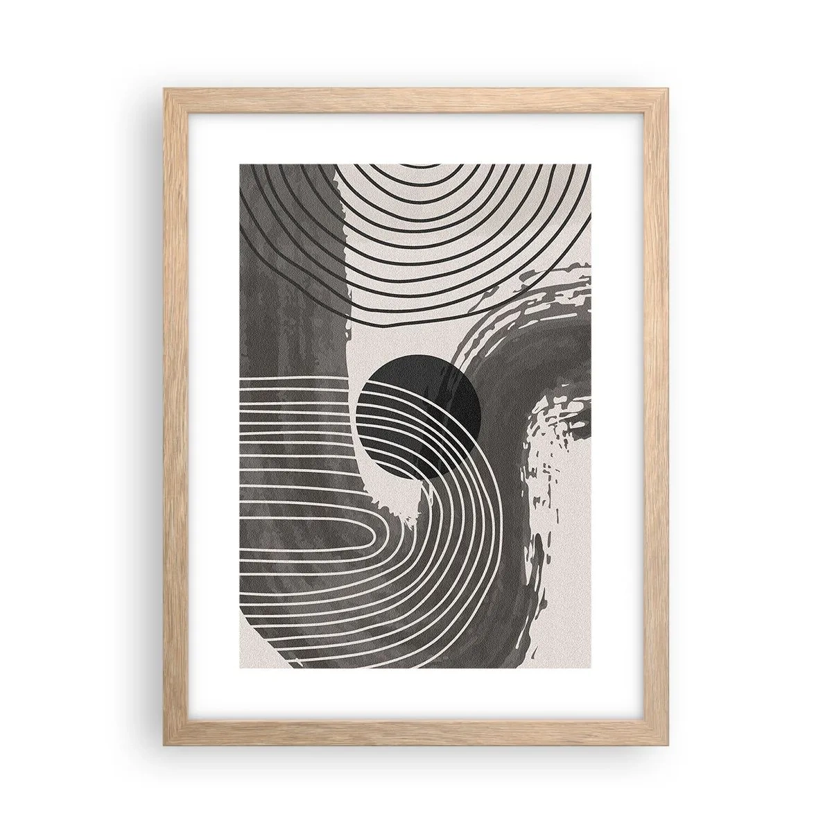 Affiche dans un chêne clair - Poster - L'ovale gagne - 30x40 cm