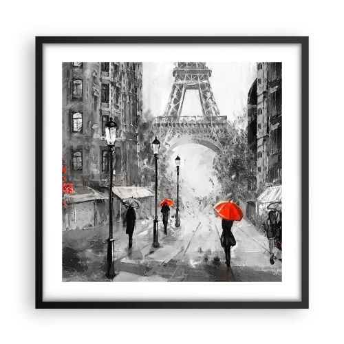 Affiche dans un cadre noir - Poster - Tous les chemins mènent à elle - 50x50 cm