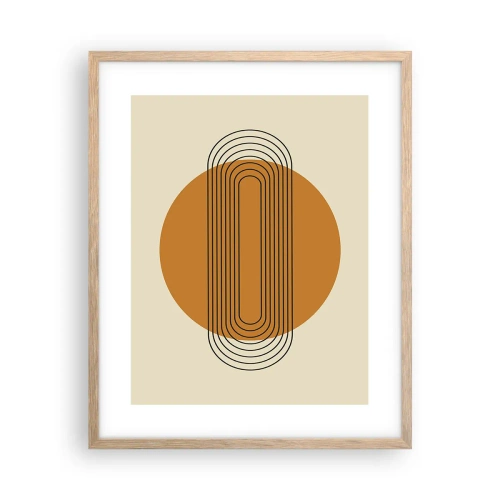 Affiche dans un chêne clair - Poster - Plan idéal - 40x50 cm