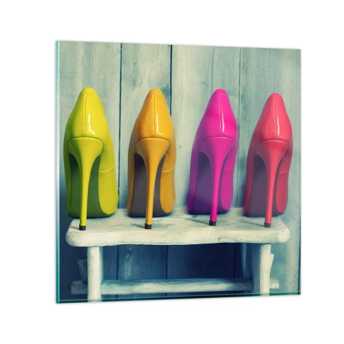 Impression sur verre - Image sur verre - Promenade sur l'arc-en-ciel - 30x30 cm