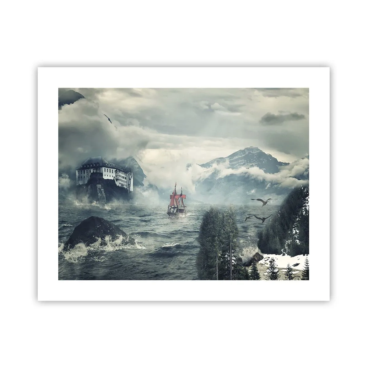 Affiche - Poster - Dans l'eau magique - 50x40 cm