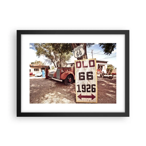 Affiche dans un cadre noir - Poster - La légende de la province américaine - 40x30 cm