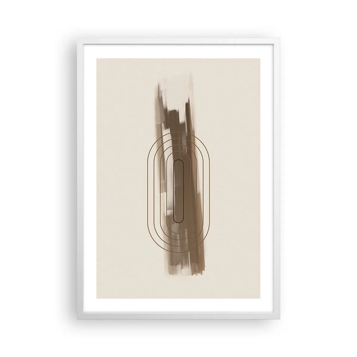 Affiche dans un cadre blanc - Poster - Parfum de gris - 50x70 cm