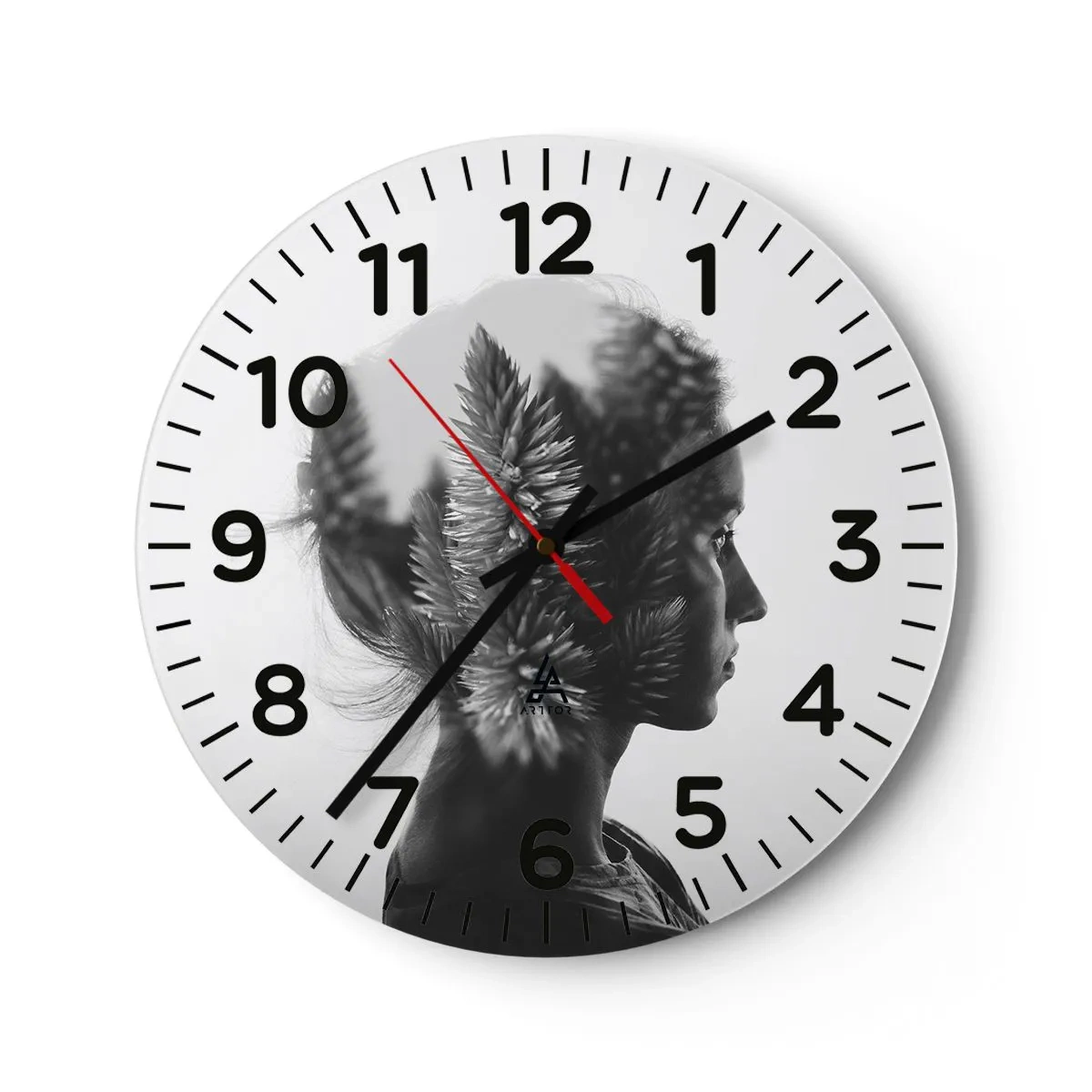 Horloge murale - Pendule murale - Dame de la pinède - 40x40 cm