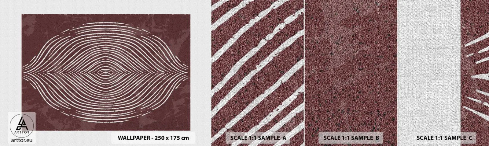 Échantillon de Papier Peint Premium Canvas - L'espace parle - Bohème, Vieilli, Morceau - 100x30 cm