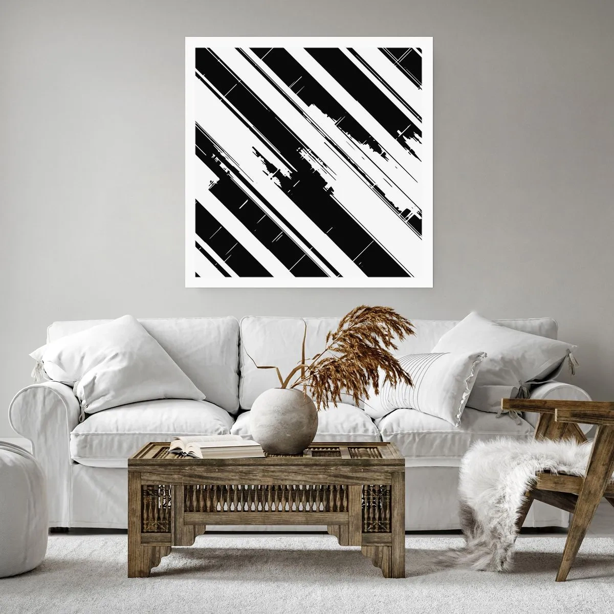 Affiche - Poster - Une composition intense et dynamique - 40x40 cm