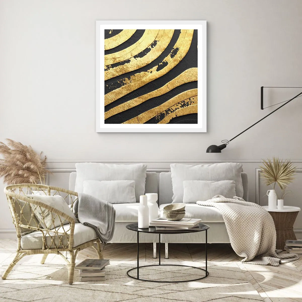 Affiche dans un cadre blanc - Poster - Tout coule - 40x40 cm
