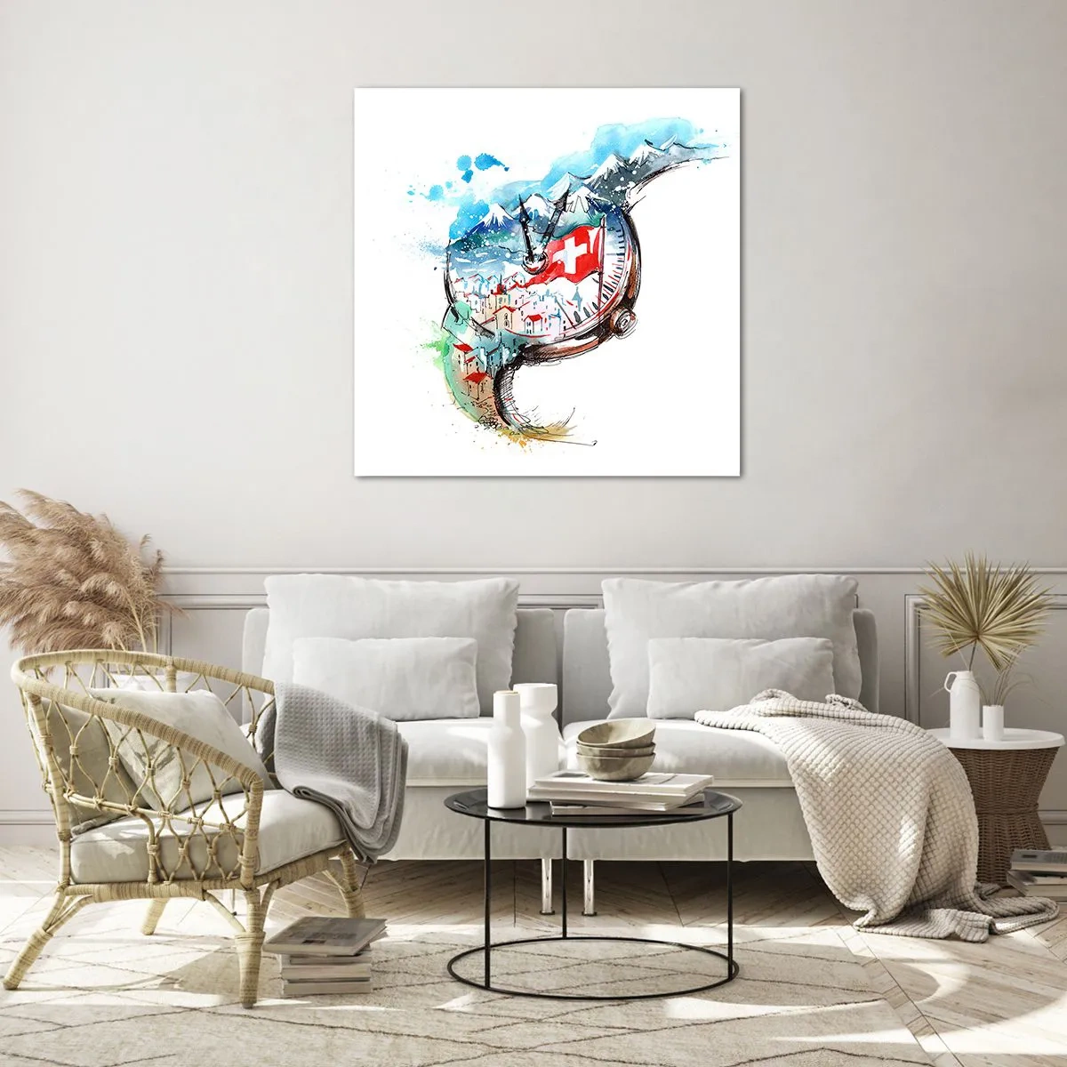 Impression sur verre - Image sur verre - L'esprit de la Suisse - 40x40 cm