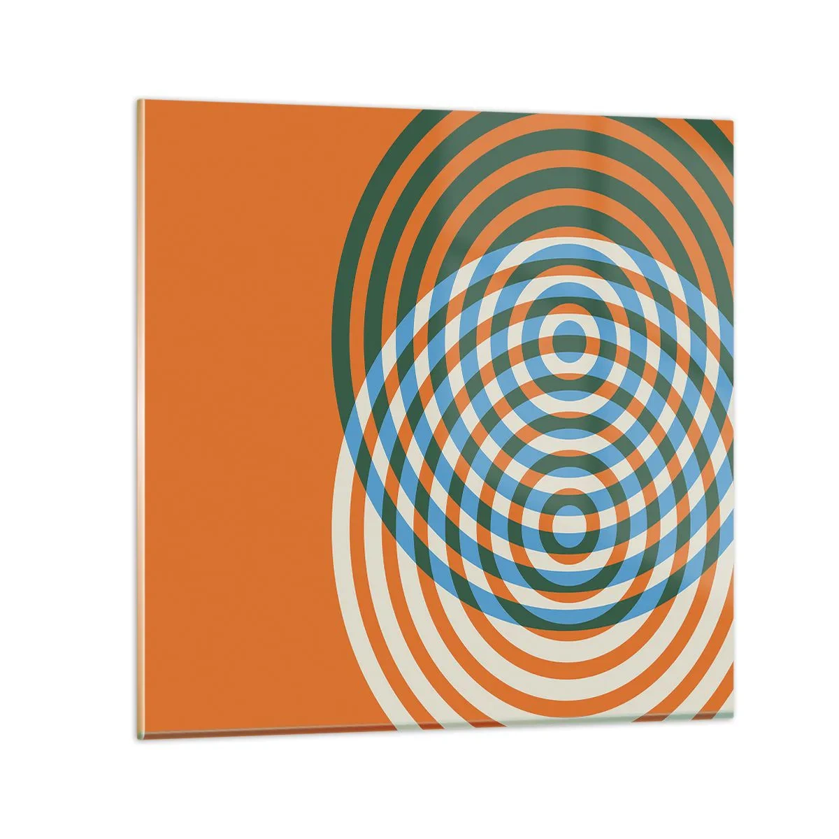 Impression sur verre - Image sur verre - Variation circulaire abstraite - 40x40 cm