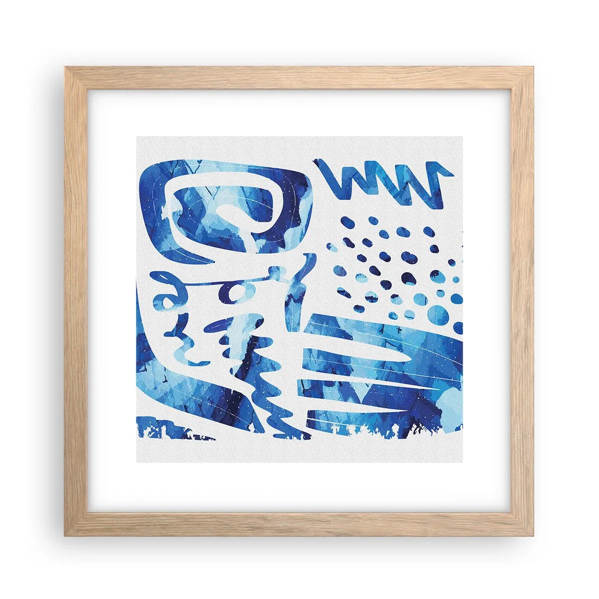 Affiche dans un chêne clair - Poster - Retour aux racines - 30x30 cm