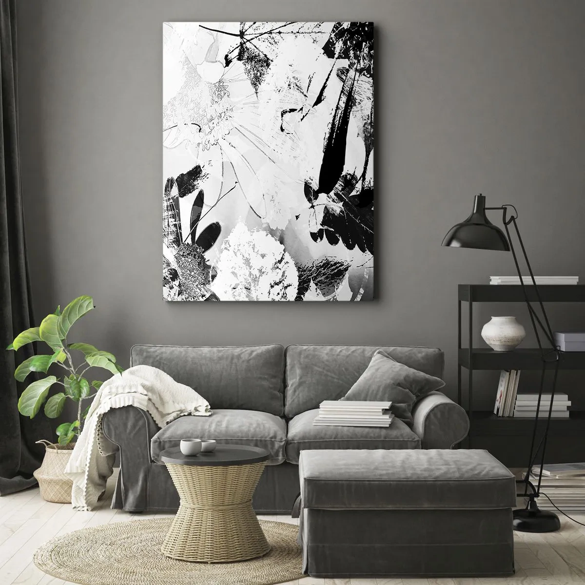 Impression sur toile - Image sur toile - Automne en négatif - 45x80 cm