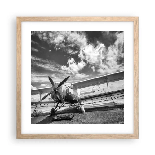 Affiche dans un chêne clair - Poster - Je suis impatient! - 40x40 cm