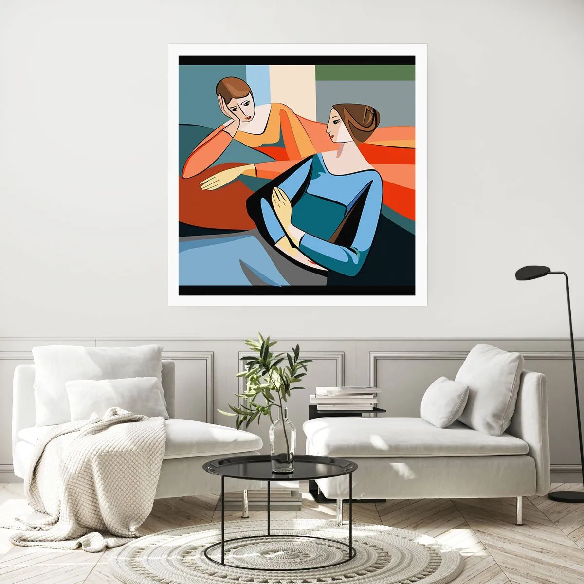 Affiche - Poster - Un moment de confiance - 60x60 cm