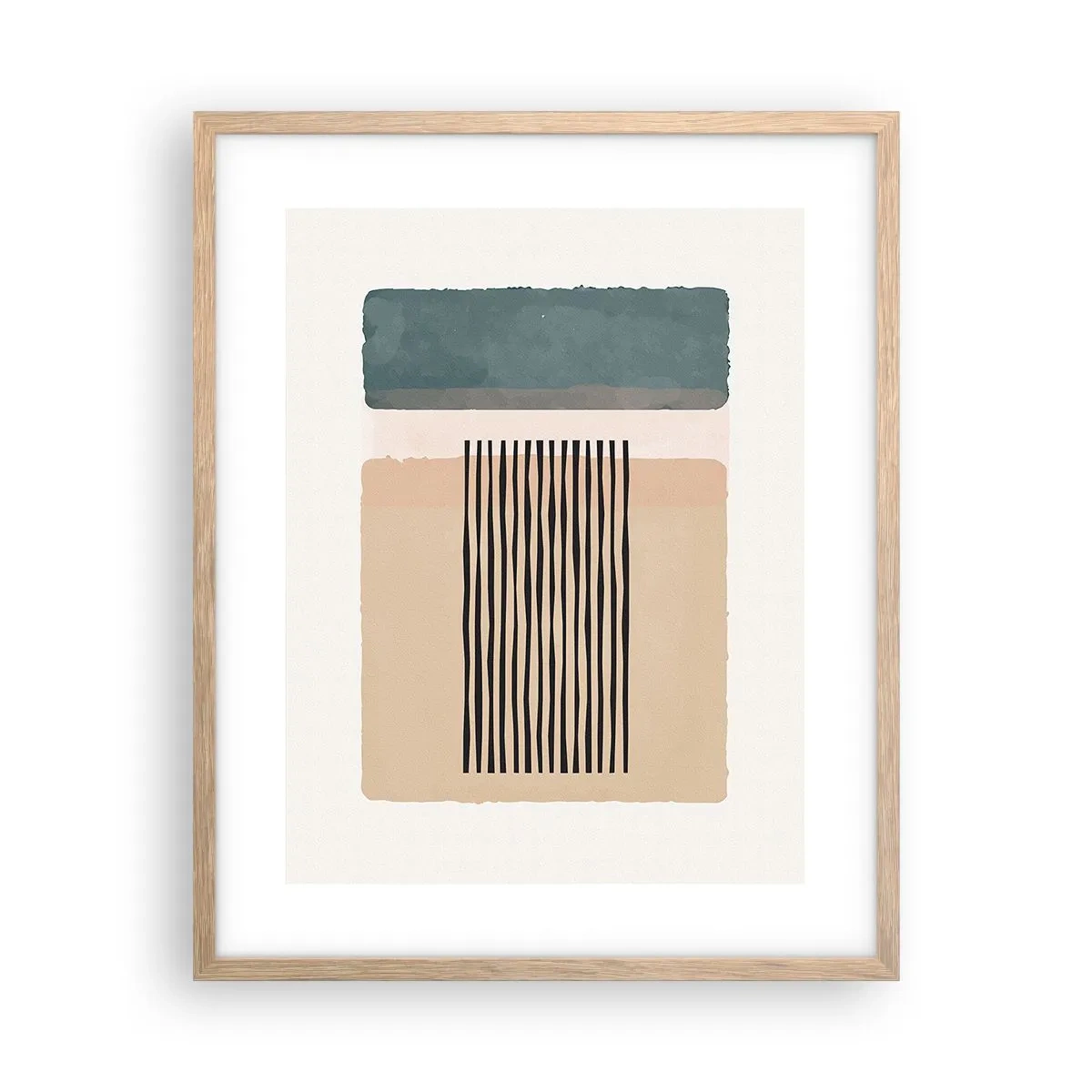 Affiche dans un chêne clair - Poster - Tout est en ordre - 40x50 cm