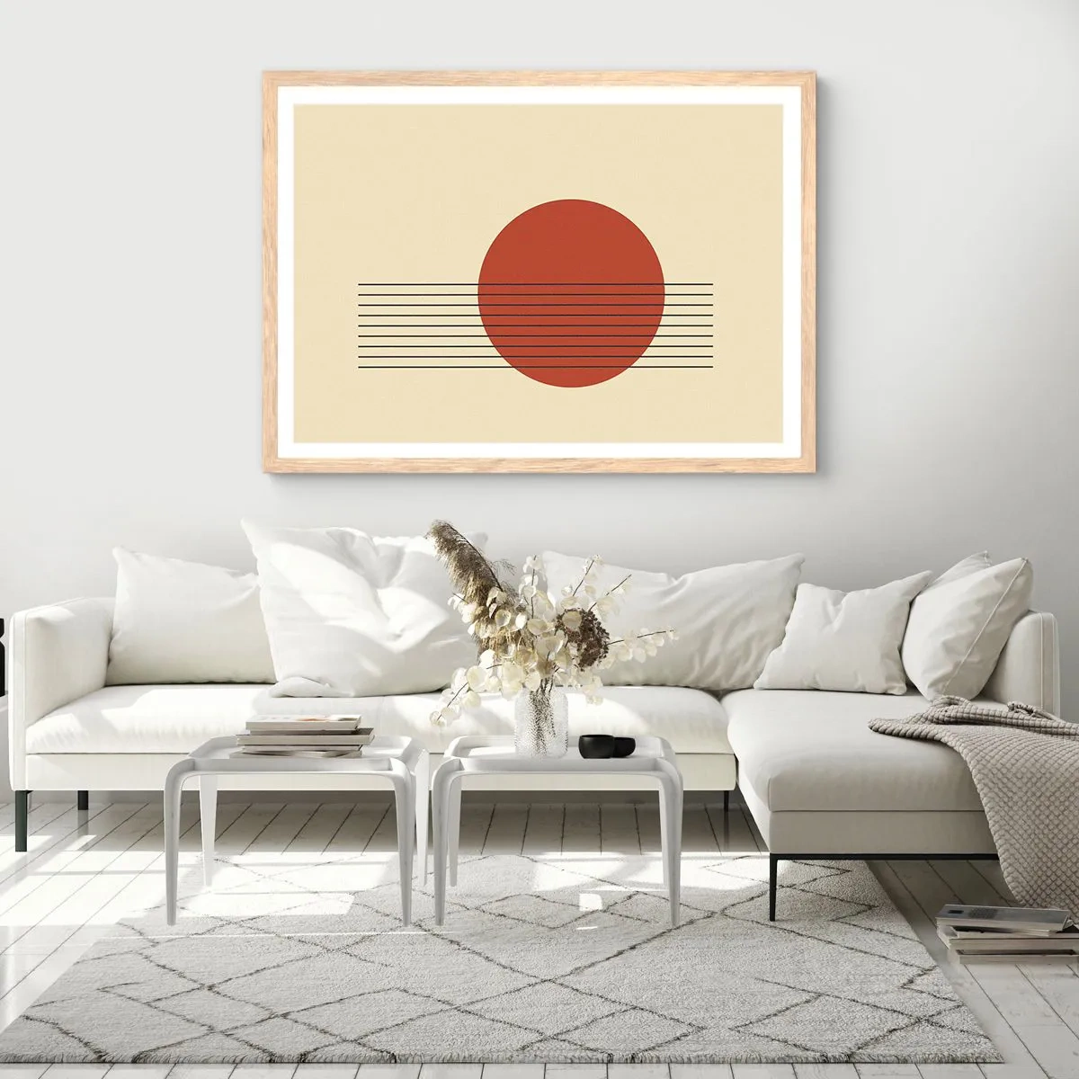 Affiche dans un chêne clair - Poster - Aux alentours et plus loin - 91x61 cm