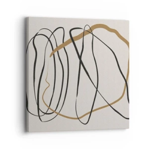 Impression sur toile - Image sur toile - Composition – danse en boucle - 30x30 cm