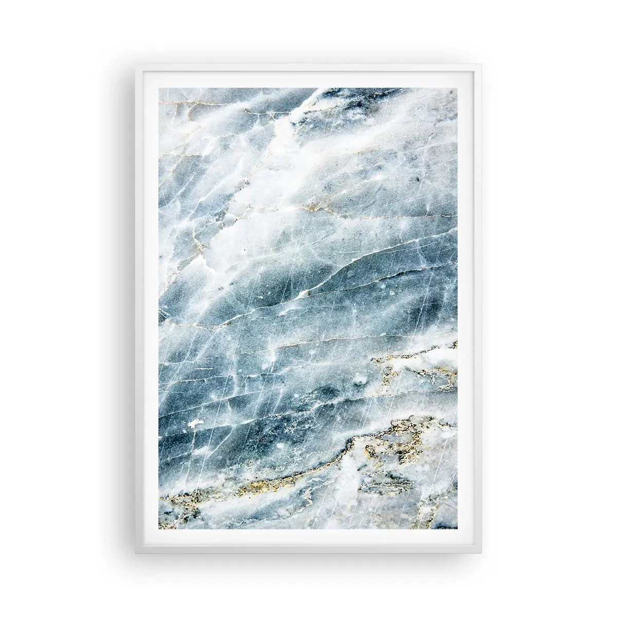 Affiche dans un cadre blanc - Poster - Monde de glace - 70x100 cm