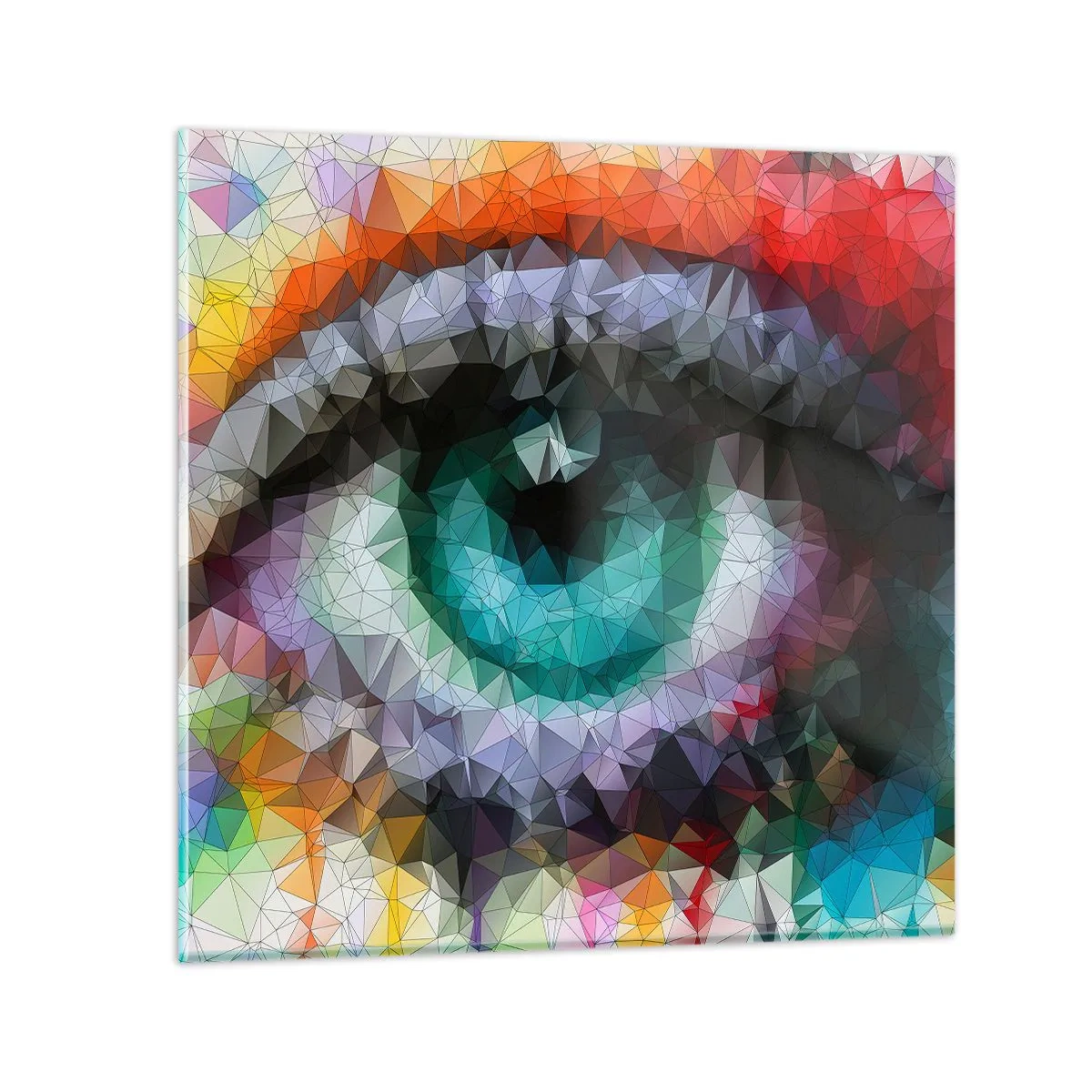 Impression sur verre - Image sur verre - Lueur cristalline des yeux - 70x70 cm