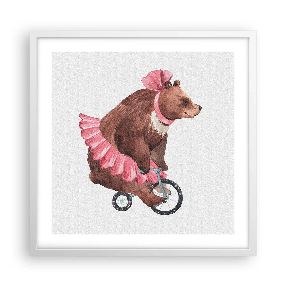 Affiche dans un cadre blanc - Poster - Quel cirque ! - 50x50 cm