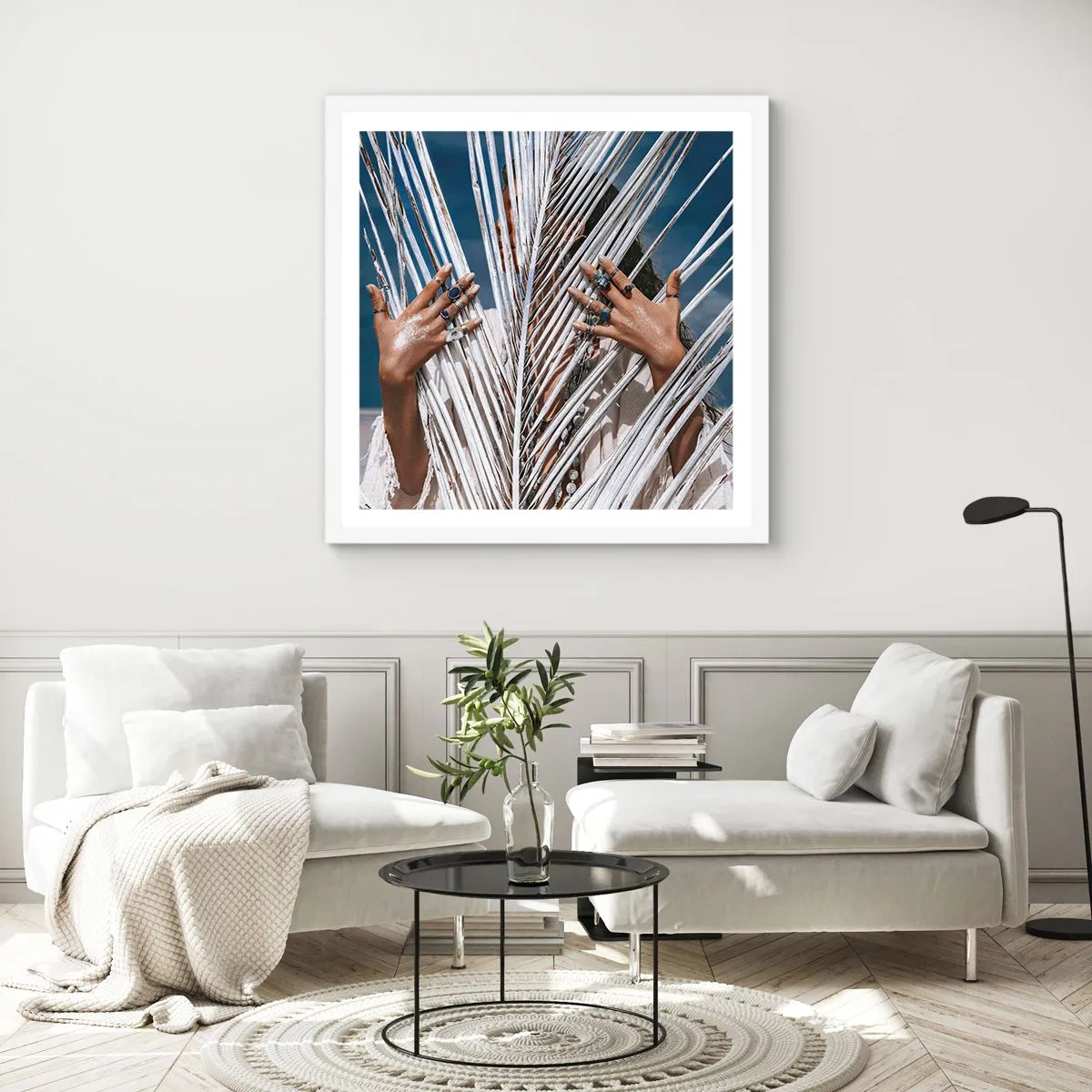 Affiche dans un cadre blanc - Poster - Fille de chaman ? - 40x40 cm