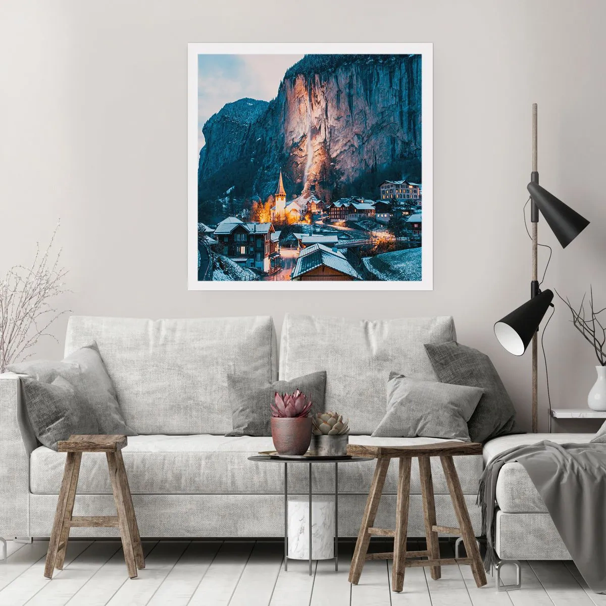 Affiche - Poster - Esprit brillant de l'hiver - 30x30 cm