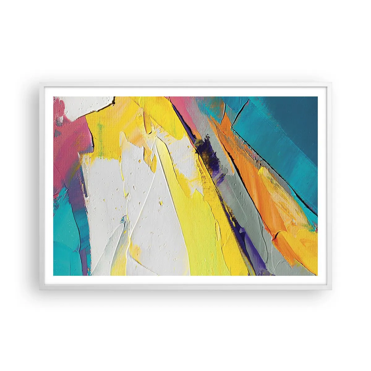 Affiche dans un cadre blanc - Poster - Anatomie du monde - 100x70 cm