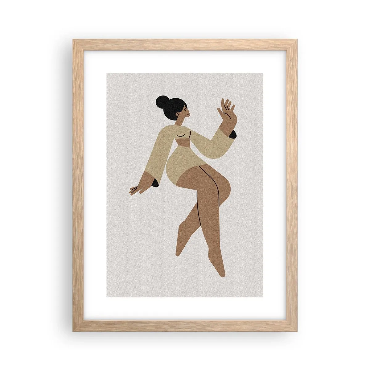 Affiche dans un chêne clair - Poster - Une forme gracieuse - 30x40 cm