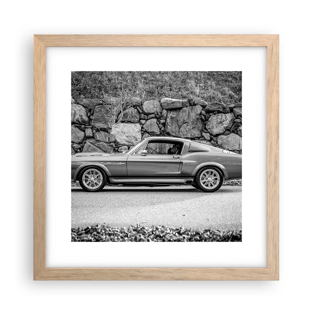 Affiche dans un chêne clair - Poster - Légende des années 60 - 30x30 cm