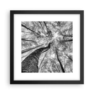 Affiche dans un cadre noir - Poster - Course vers la lumière - 30x30 cm