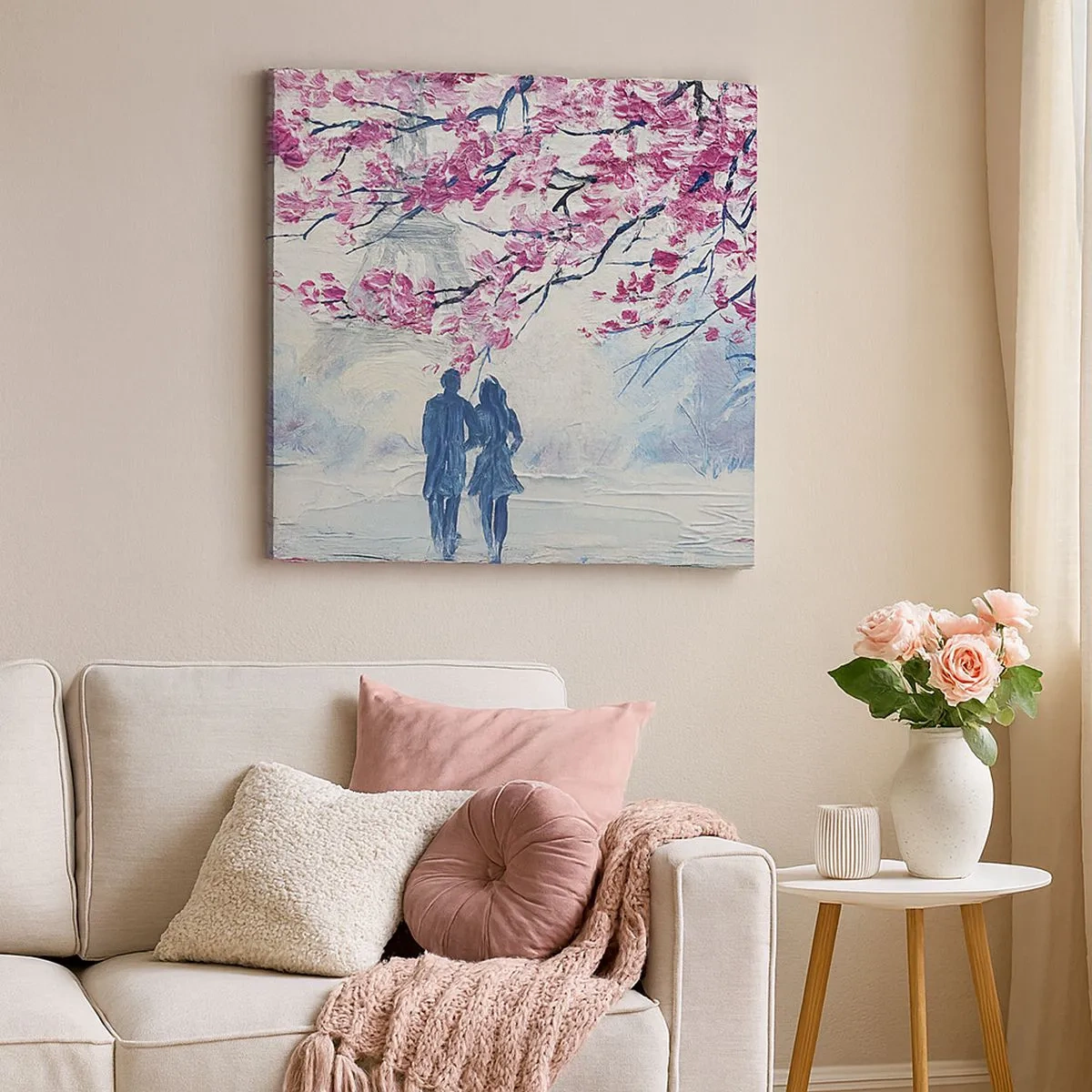 Impression sur toile - Image sur toile - Ballade romantique - 30x30 cm