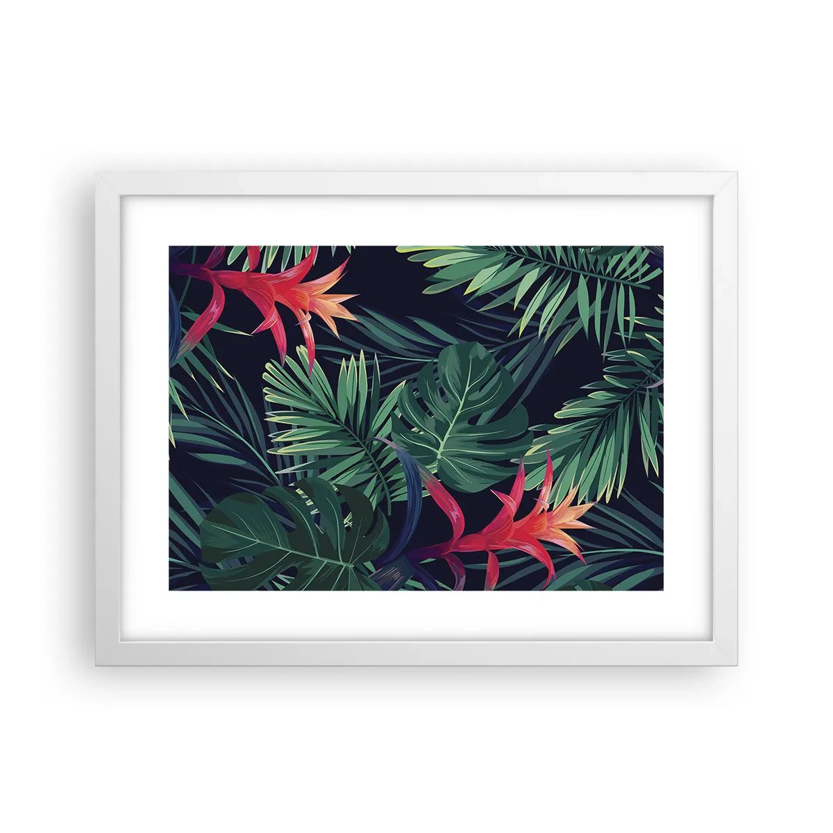 Affiche dans un cadre blanc - Poster - immergé dans la nature - 40x30 cm