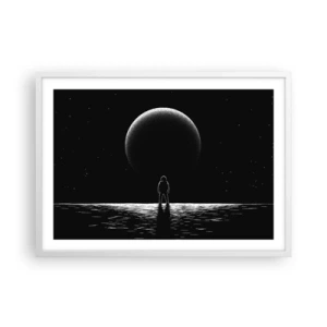 Affiche dans un cadre blanc - Poster - Face à face - 70x50 cm