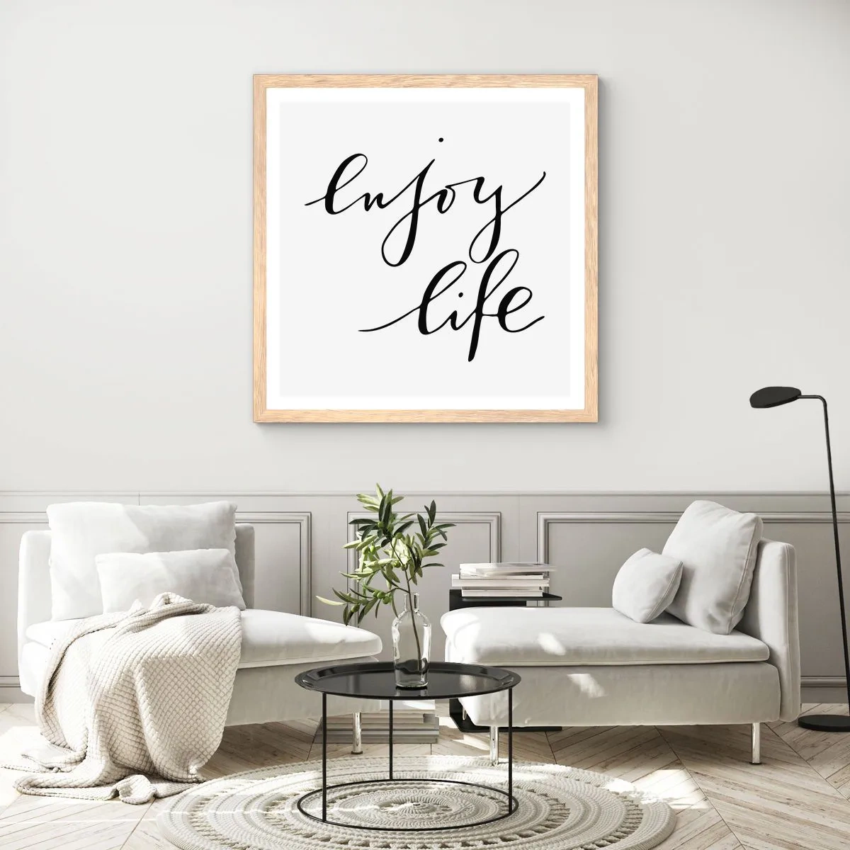 Affiche dans un chêne clair - Poster - Rien à ajouter.... - 30x30 cm