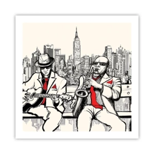 Affiche - Poster - improvisation new-yorkaise - 60x60 cm