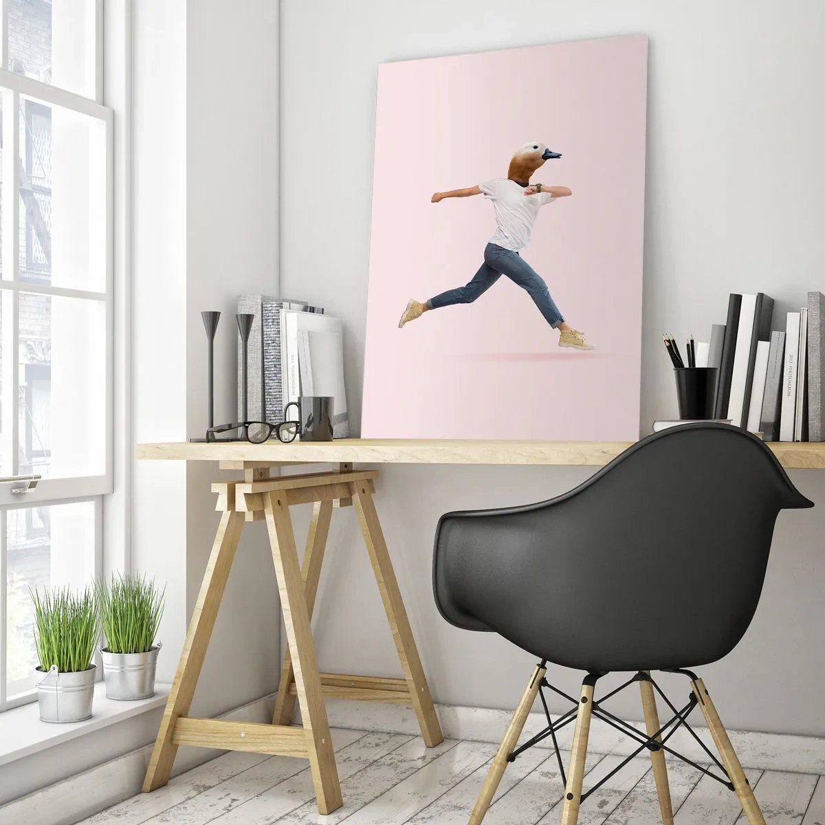 Impression sur verre - Image sur verre - Une pincée d'absurdité - 50x70cm - Une pincée d'absurdité - Décoration murale moderne pour le salon et la chambre ARTTOR