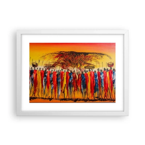 Affiche dans un cadre blanc - Poster - Là-bas, là-bas, ils vont là-bas - 40x30 cm