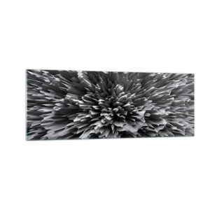 Impression sur verre - Image sur verre - Structure abstraite en nuances de gris - 140x50cm - Ça ne peut pas être plus dur que ça - Décoration murale moderne pour le salon et la chambre ARTTOR