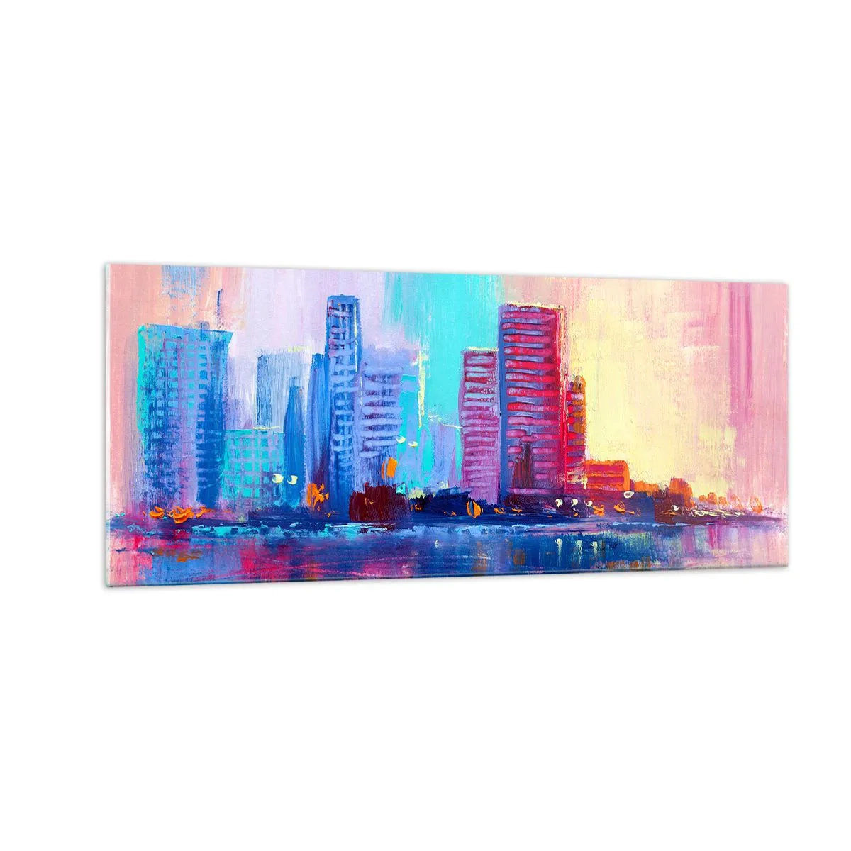 Impression sur verre - Image sur verre - Baigné de couleurs - 100x40 cm