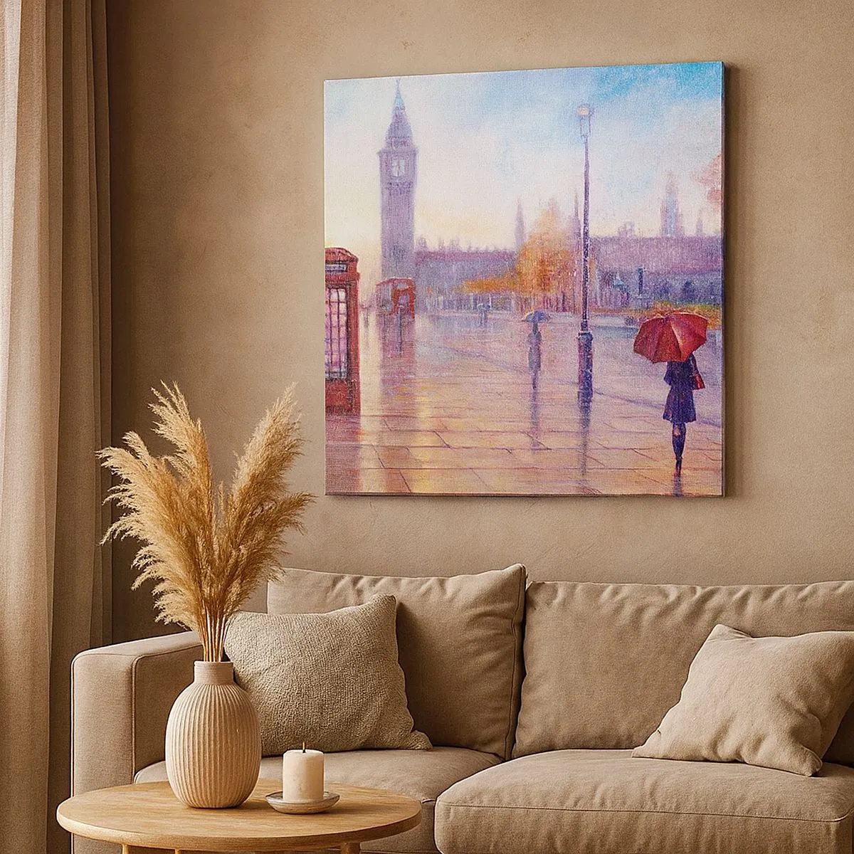 Impression sur toile - Image sur toile - Jour automnal londonien - 30x30 cm