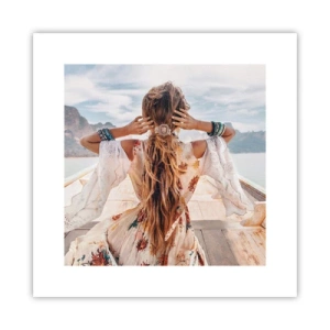 Affiche - Poster - En route vers le bonheur - 30x30 cm