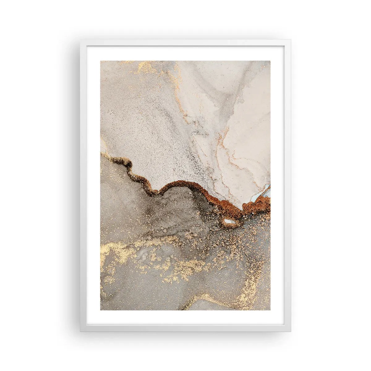 Affiche dans un cadre blanc - Poster - Aux frontières des couleurs - 50x70 cm