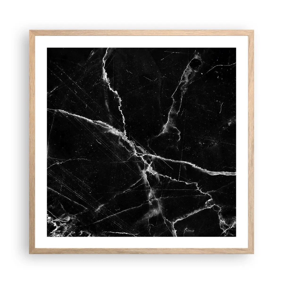 Affiche dans un chêne clair - Poster - La vie secrète de la pierre - 60x60 cm