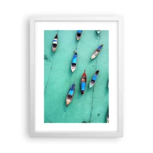 Affiche dans un cadre blanc - Poster - Dans une attente jouyeuse - 30x40 cm