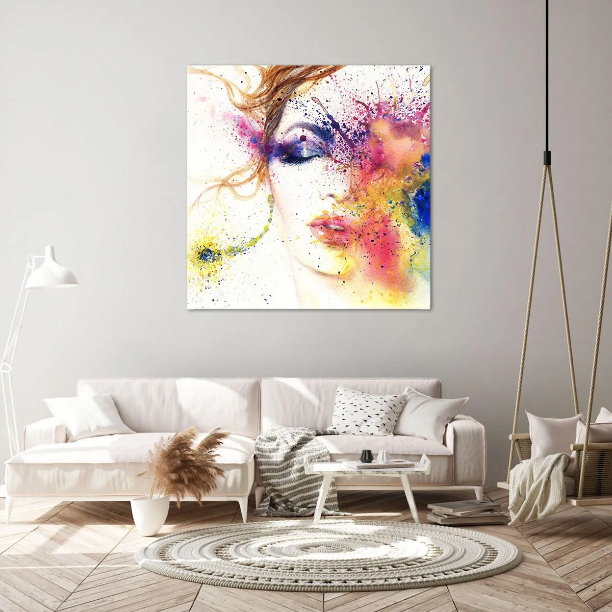 Impression sur toile - Image sur toile - Vertiges arc-en-ciel - 60x60 cm