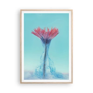 Affiche dans un chêne clair - Poster - Dans une étreinte vivifiante - 70x100 cm