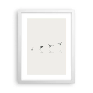 Affiche dans un cadre blanc - Poster - Quatre étapes simples - 30x40 cm