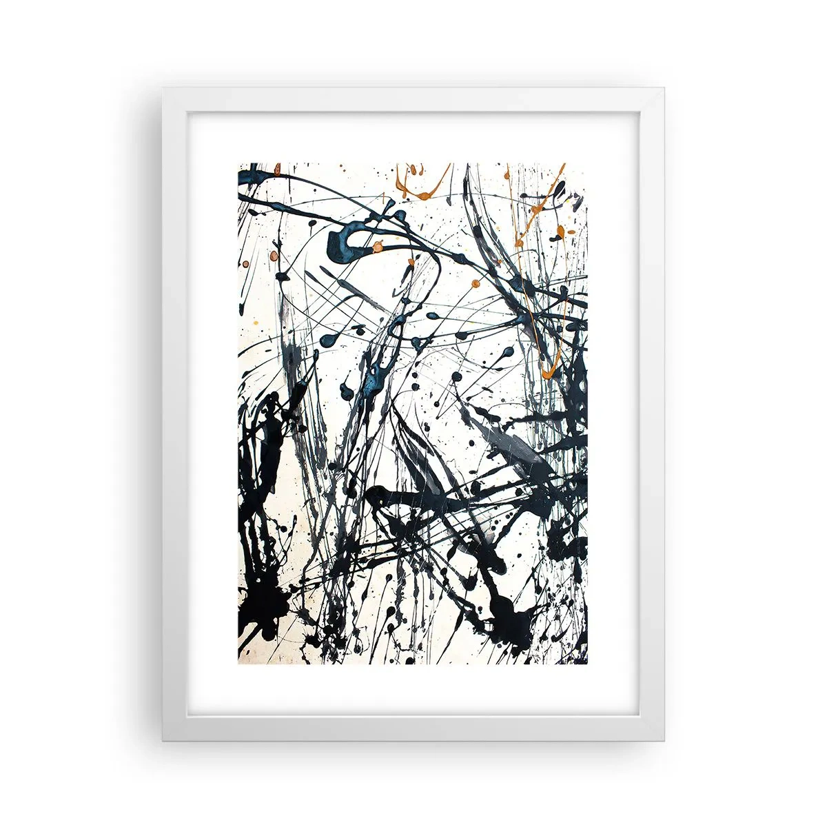 Affiche dans un cadre blanc - Poster - Abstraction expressionniste - 30x40 cm