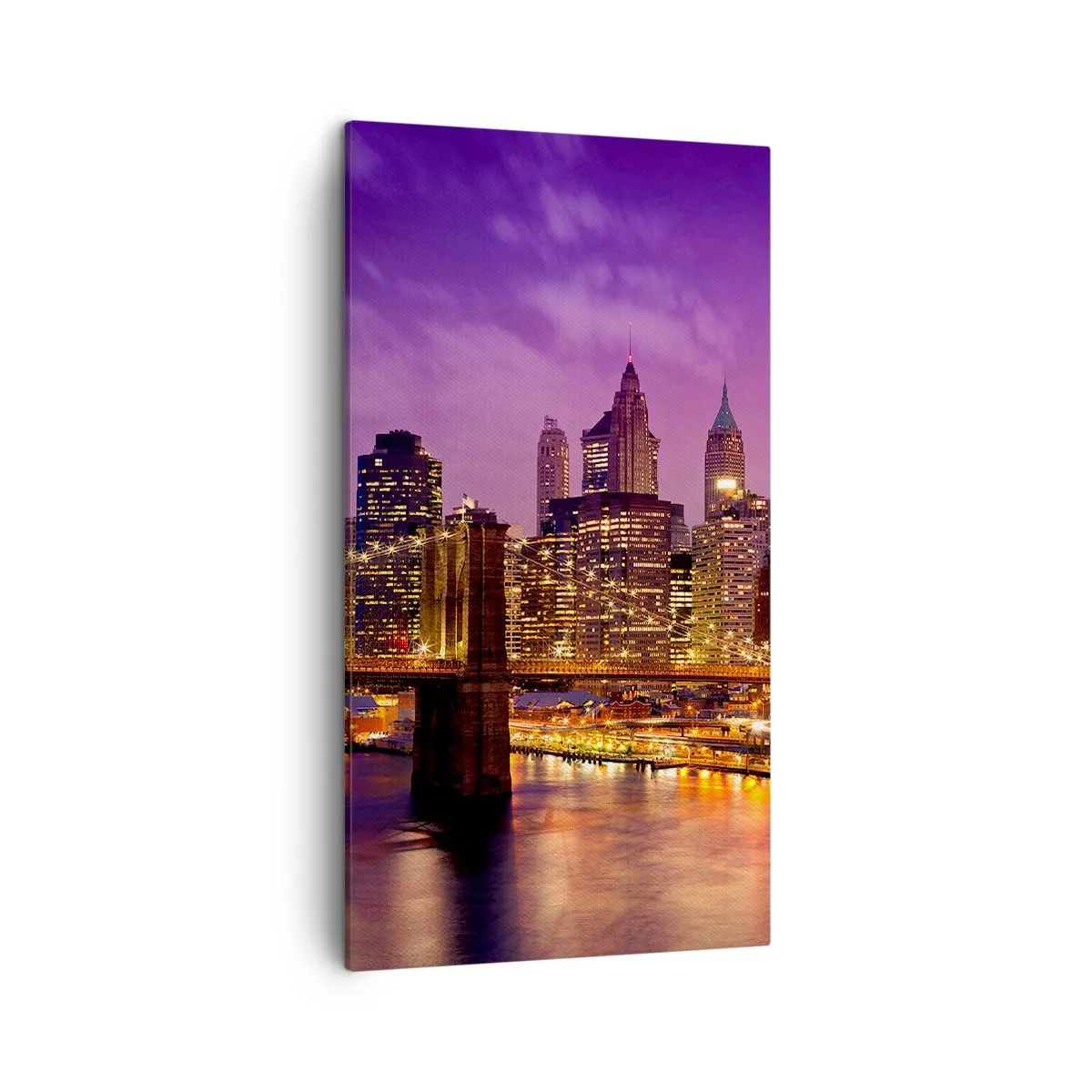 Impression sur toile - Image sur toile - Manhathann or violet - 45x80 cm