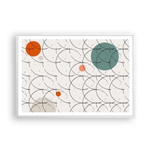 Affiche dans un cadre blanc - Poster - Dans l'esprit pop art - 100x70 cm