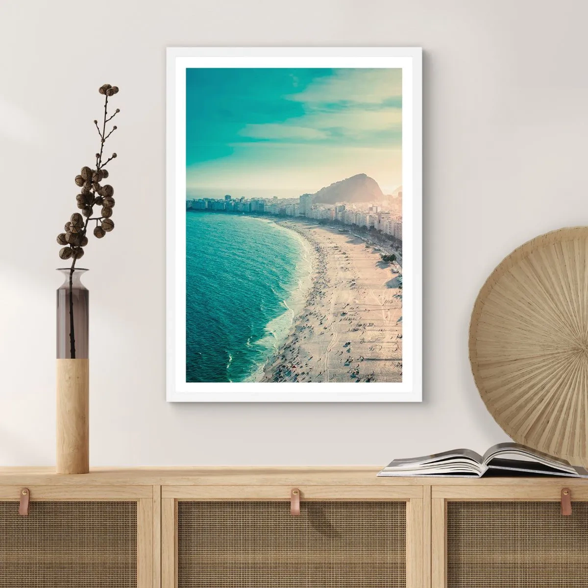 Affiche dans un cadre blanc - Poster - Vacances éternelles à Rio - 70x100 cm